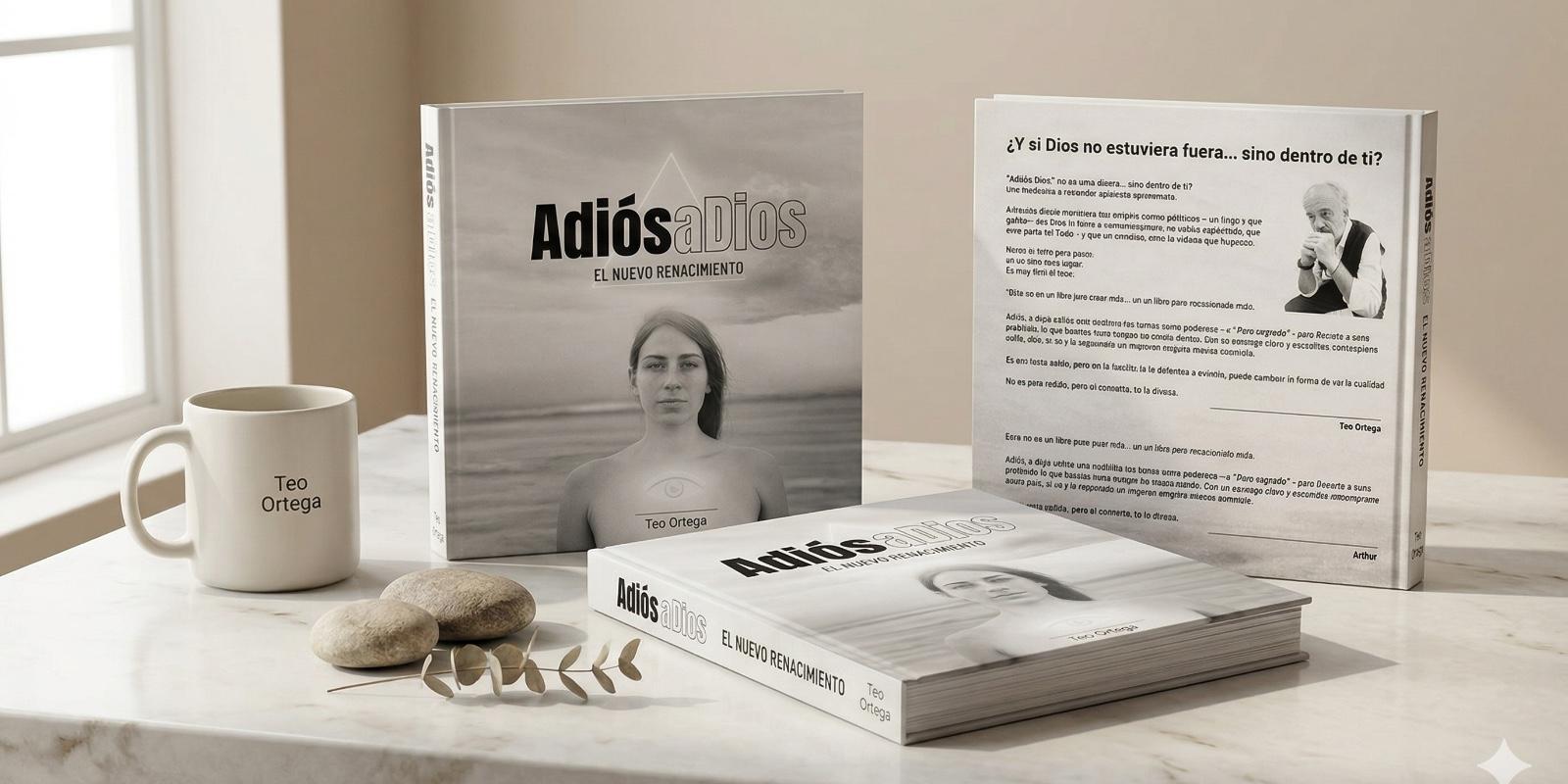portada libro adios a dios, Y si dios no estuviera fuera, sino dentro de ti?